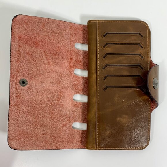 Genuine Leather 501 BaiLini Wallet Button Closure & Multiple Card Slots For Men - Picture 4 of 13